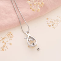 Cremation Necklace with Bee and Sunflower Motif with discreet urn chamber