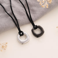 Men's Cremation Necklace in Stainless Steel and satin black