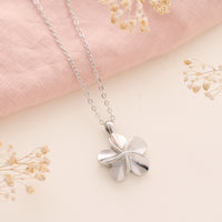 Flower Urn Necklace in Stainless Steel, sterling silver, gold, rose gold and white gold